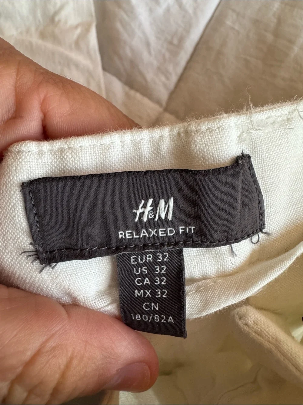 H&M Men's Chino Pants - Off-White Cream